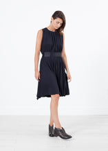 Load image into Gallery viewer, Sleeveless Pleated Dress in Navy
