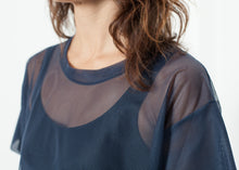 Load image into Gallery viewer, Mesh Over Tee in Navy
